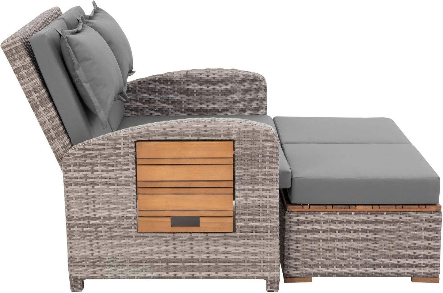 greemotion Sonnenliege Gartensofa mit Seitentabletts