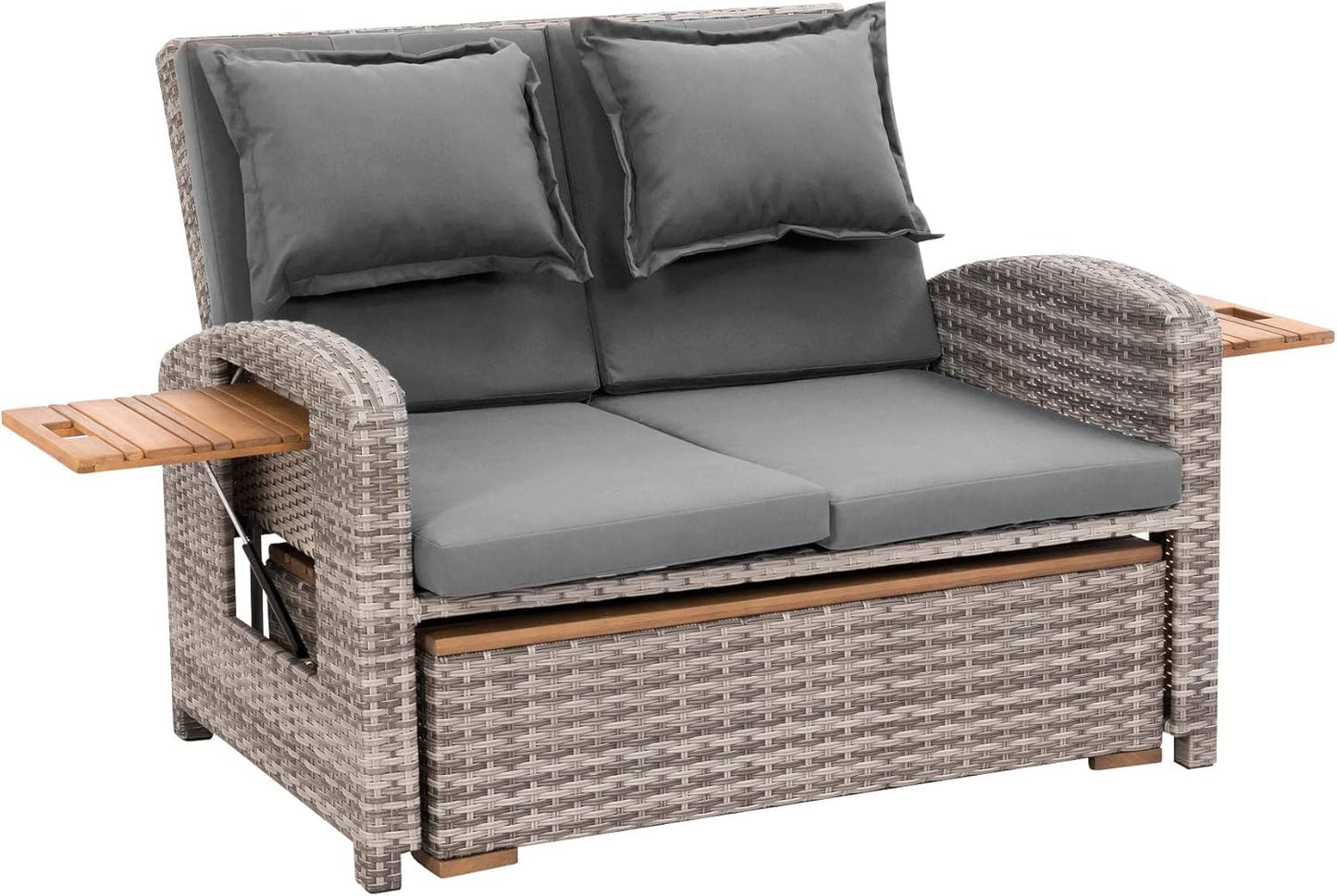 greemotion Sonnenliege Gartensofa mit Seitentabletts